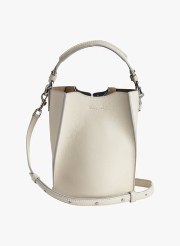 Sac seau en cuir grainé ZADIG&VOLTAIRE Blanc